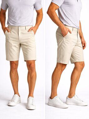 Kenneth Cole Men's Performance Sand Nylon Golf Shorts - Size 34 - NWT $69